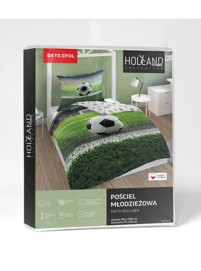 POŚCIEL MŁODZIEŻOWA 140x200 PIŁKA NOŻNA 5577_A