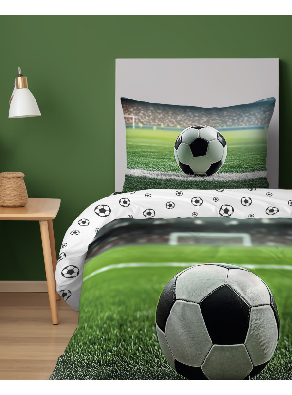 POŚCIEL MŁODZIEŻOWA 140x200 PIŁKA NOŻNA 5577_A