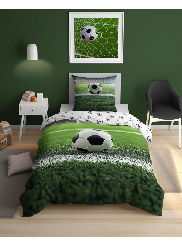 POŚCIEL MŁODZIEŻOWA 160x200 PIŁKA NOŻNA 5577_A