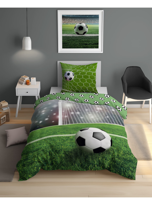 POŚCIEL MŁODZIEŻOWA 140x200 PIŁKA NOŻNA 5578_A