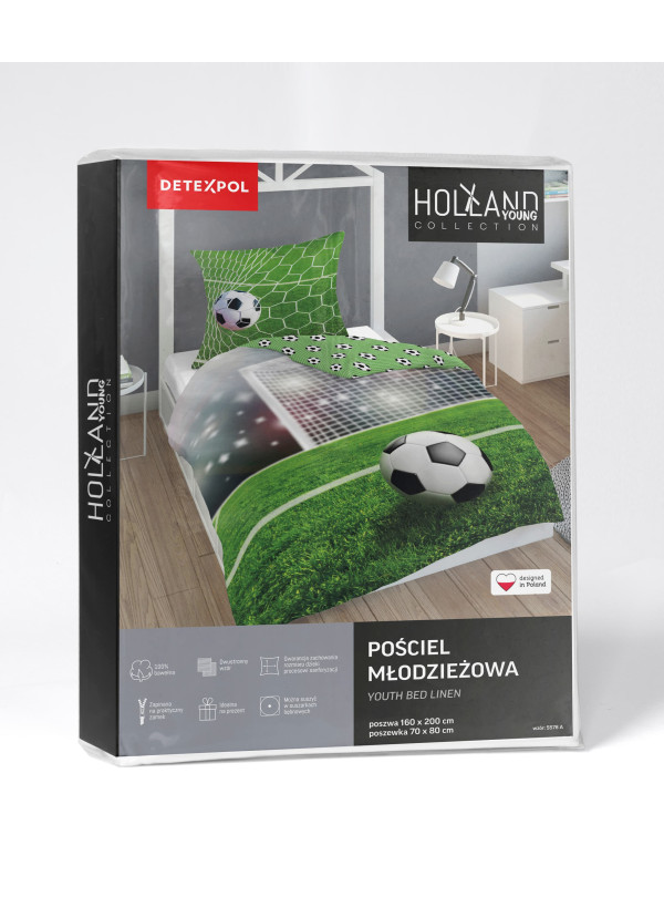 POŚCIEL MŁODZIEŻOWA 140x200 PIŁKA NOŻNA 5578_A