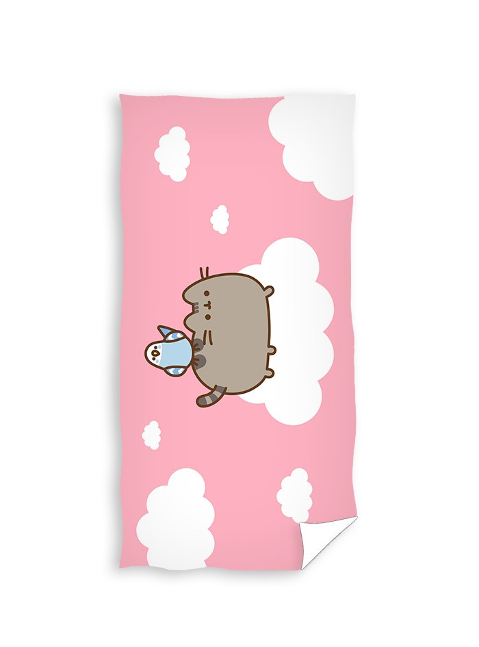 RĘCZNIK PUSHEEN 70x140 KĄPIELOWY CHMURKI RÓŻOWY