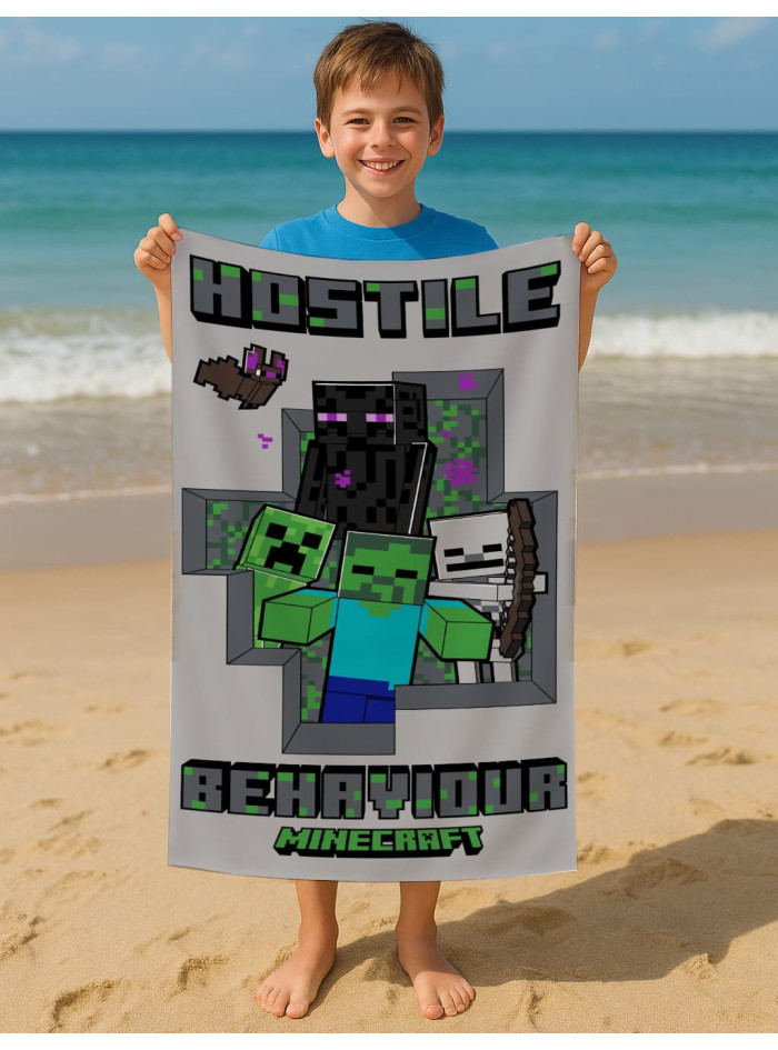 RĘCZNIK KĄPIELOWY PLAŻOWY 70x140 MINECRAFT ALEX STEVE MNC_13
