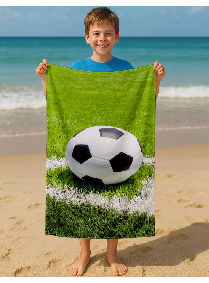 RĘCZNIK 70x140 KĄPIELOWY PLAŻOWY BAWEŁNIANY PIŁKA NOŻNA