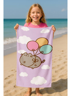 RĘCZNIK PUSHEEN 70x140 KĄPIELOWY BALONY FIOLETOWY