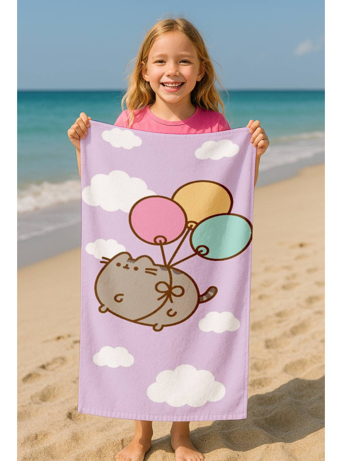 RĘCZNIK PUSHEEN 70x140 KĄPIELOWY BALONY FIOLETOWY