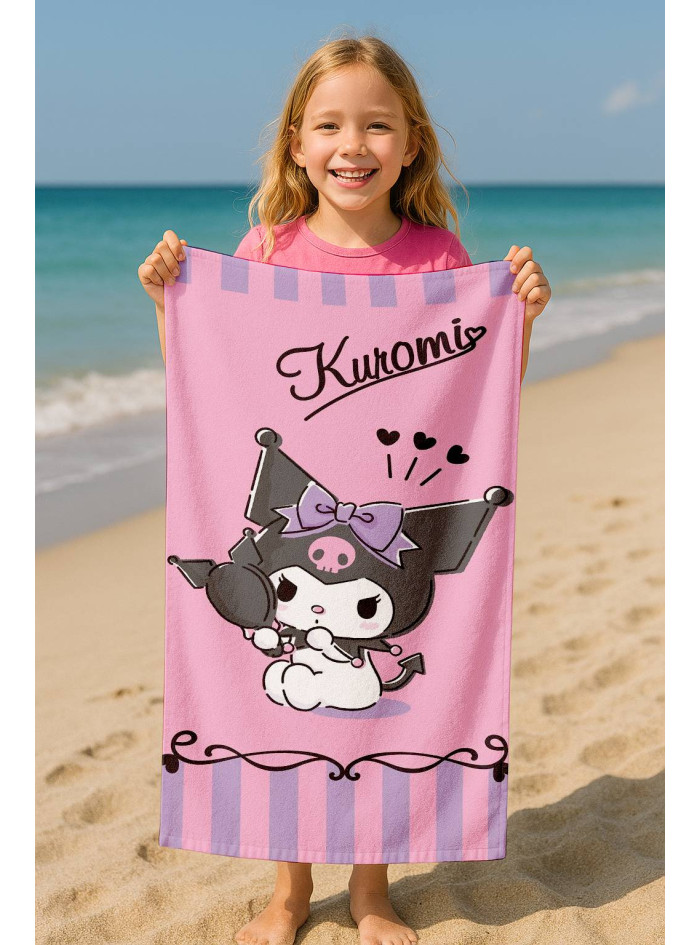 RĘCZNIK KUROMI 70x140 KĄPIELOWY DZIECIĘCY HELLO KITTY KR-01