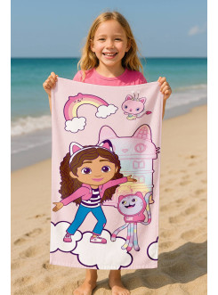 RĘCZNIK 70x140 KĄPIELOWY DZIECIĘCY KOCI DOMEK GABI GD_03