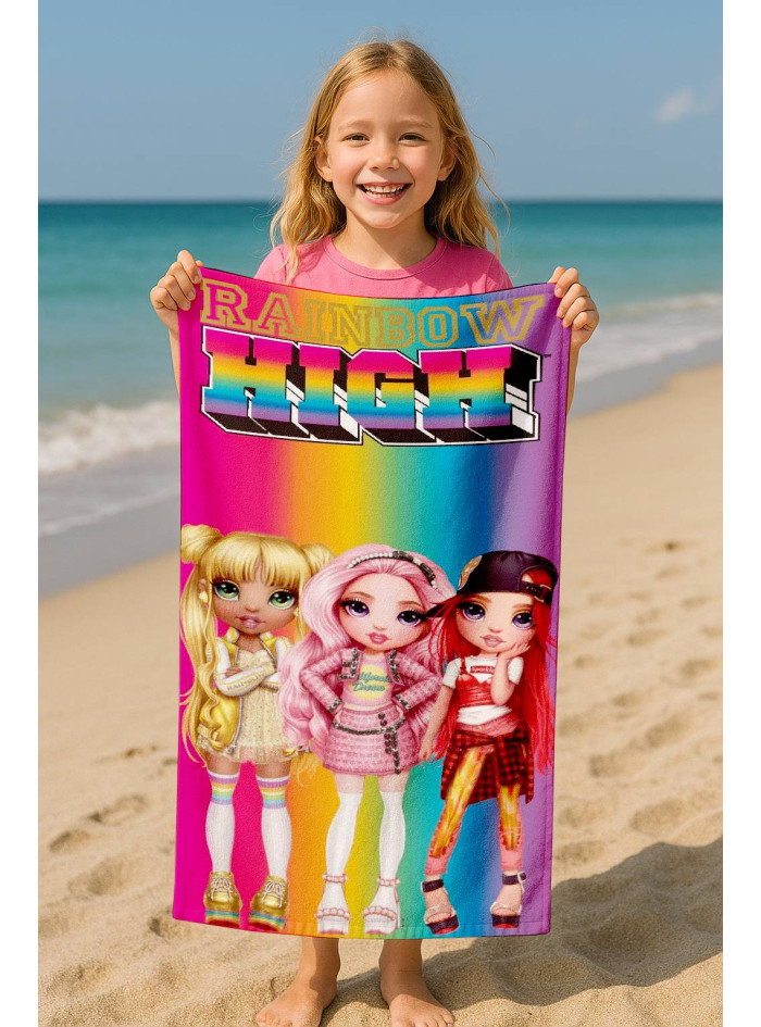 RĘCZNIK BAWEŁNIANY KĄPIELOWY PLAŻOWY 70x140 RAINBOW HIGH RB-01
