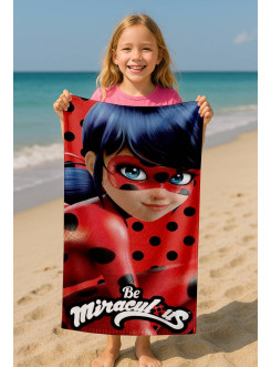 RĘCZNIK KĄPIELOWY PLAŻOWY 70x140 MIRACULUS BIEDRONKA LB_03