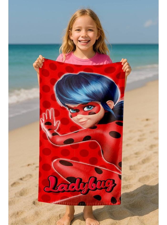 RĘCZNIK KĄPIELOWY PLAŻOWY 70x140 MIRACULUS BIEDRONKA