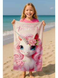 RĘCZNIK 70x140 KĄPIELOWY PLAŻOWY BAWEŁNIANY JEDNOROŻEC