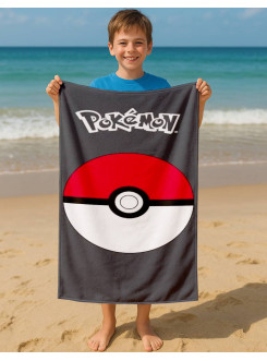 RĘCZNIK PLAŻOWY 70x140 POKEMON POKEBALL
