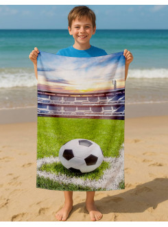 RĘCZNIK 70x140 KĄPIELOWY PLAŻOWY BAWEŁNIANY PIŁKA CORNER