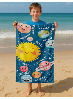 RĘCZNIK 70x140 KĄPIELOWY PLAŻOWY BAWEŁNIANY PLANETY