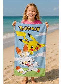 RĘCZNIK KĄPIELOWY PLAŻOWY 70x140 POKEMON PIKACHU 491_T