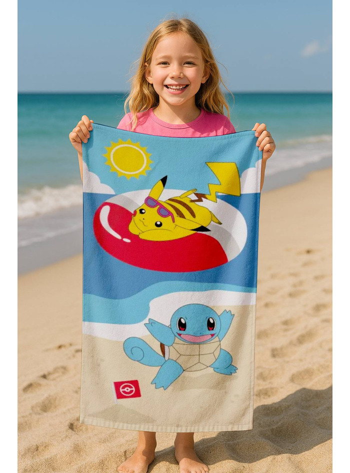 RĘCZNIK KĄPIELOWY PLAŻOWY 70x140 POKEMON PIKACHU 409_T
