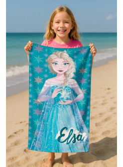 RĘCZNIK 70x140 KĄPIELOWY PLAŻOWY BAWEŁNIANY FROZEN KRAINA LODU ELSA DISNEY