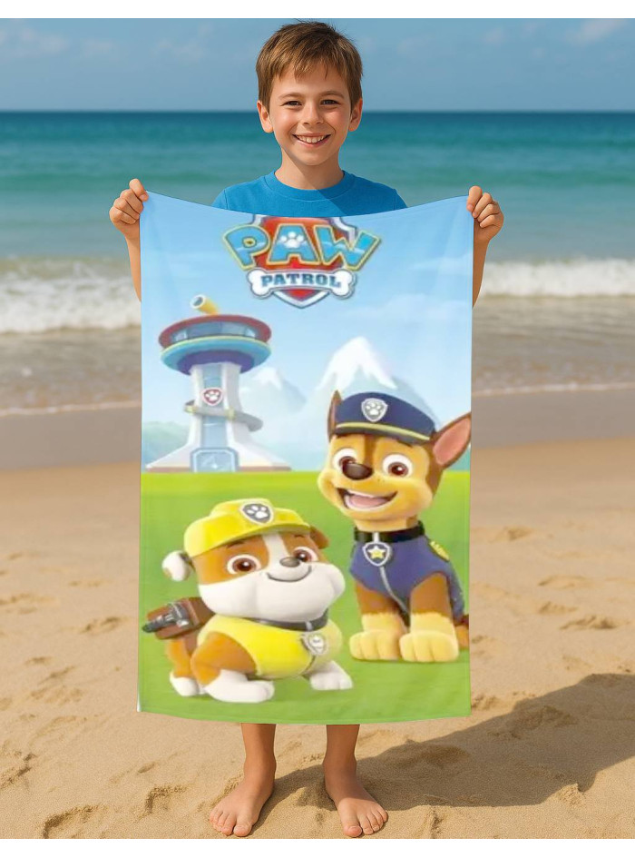 RĘCZNIK PSI PATROL 70x140 KĄPIELOWY PLAŻOWY PAW PATROL CHASE RUBBLE