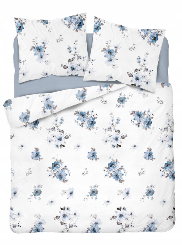 POŚCIEL 220x200 SATYNA BAWEŁNIANA KWIATY 4036_B
