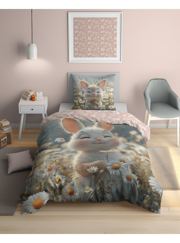 POŚCIEL 140x200 ŚWIECĄCA W CIEMNOŚCI KRÓLIK 5548_A