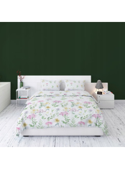 POŚCIEL FLANELOWA 200x220 KWIATY 2