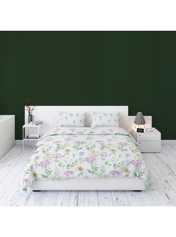 POŚCIEL FLANELOWA 200x220 KWIATY