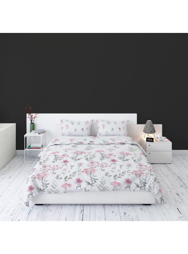 POŚCIEL FLANELOWA 200x220 KWIATY 4146_B