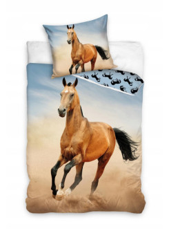 POŚCIEL BAWEŁNIANA 160x200 KOŃ KN-01