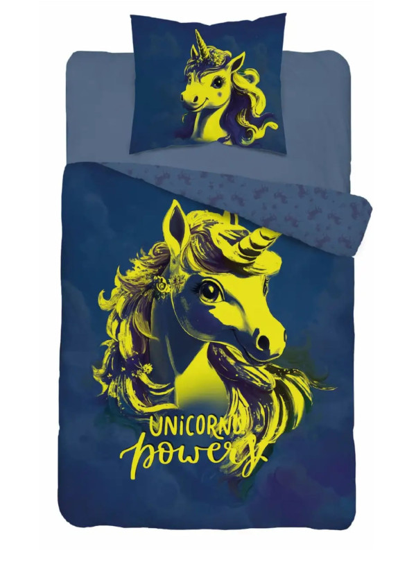 POŚCIEL 160x200 ŚWIECĄCA W CIEMNOŚCI JEDNOROŻEC 5547_A