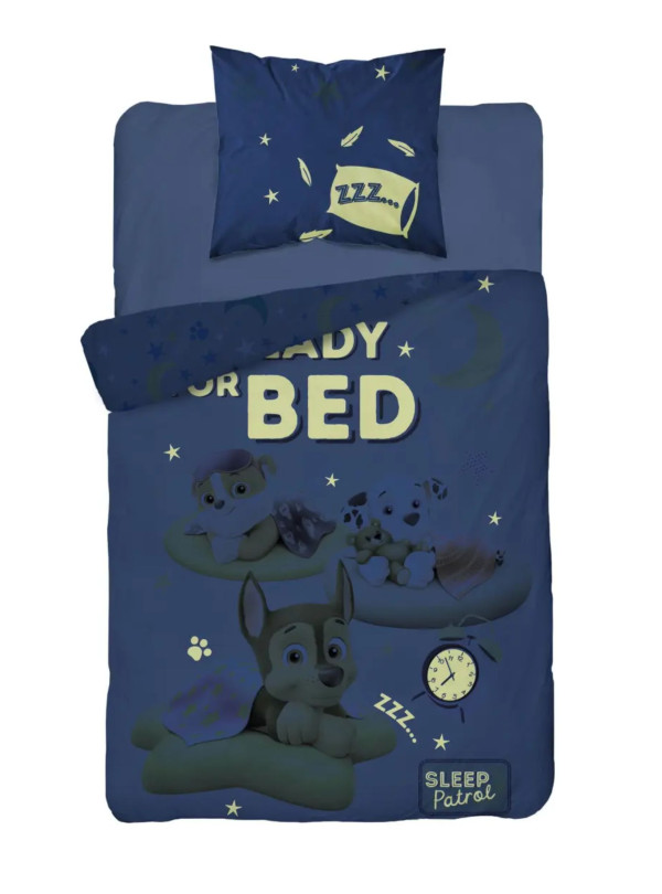 POŚCIEL 160x200 ŚWIECĄCA W CIEMNOŚCI PSI PATROL RUBBLE MARSHALL CHASE PP_23