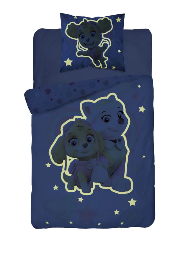 POŚCIEL 160x200 ŚWIECĄCA W CIEMNOŚCI PSI PATROL SKYE I EVEREST PP_28