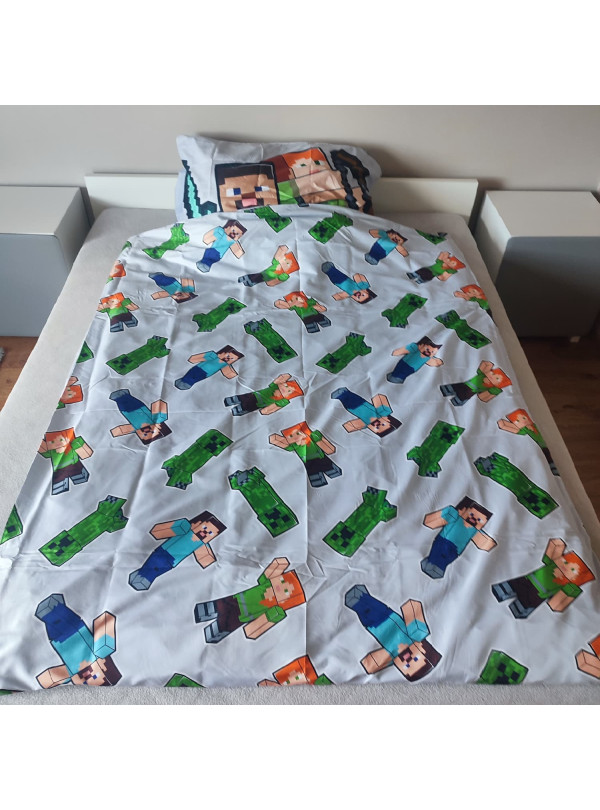 POŚCIEL 140x200 MINECRAFT ALEX STEVE CREEPER SKELETON ENDERMAN MNC-496