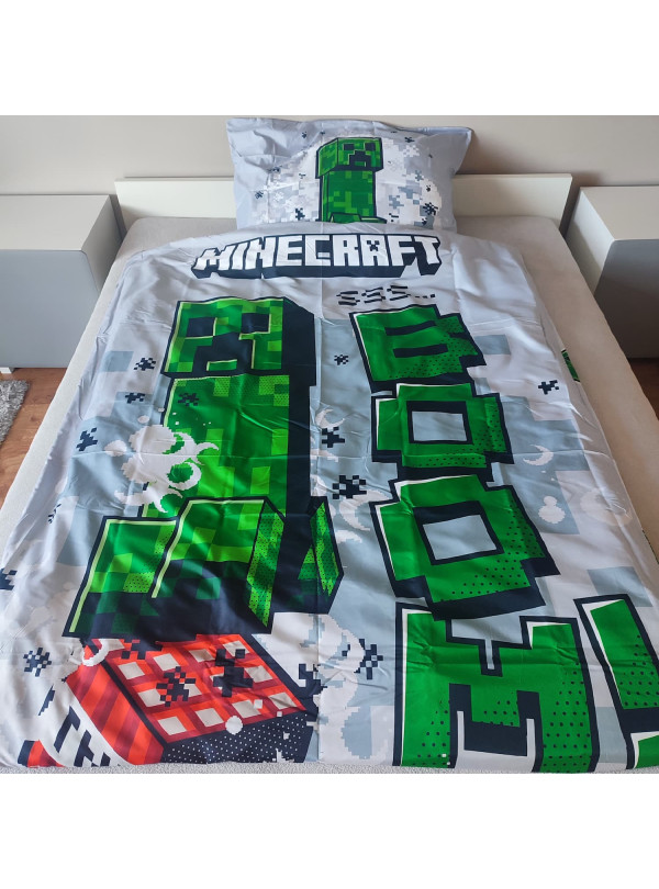 POŚCIEL 140x200 MINECRAFT CREEPER TNT BOOM