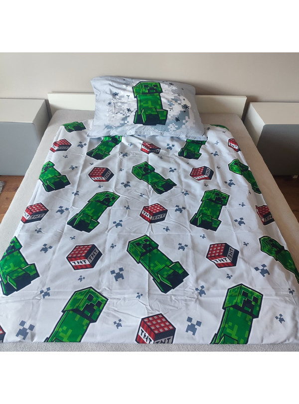 POŚCIEL 140x200 MINECRAFT CREEPER TNT BOOM