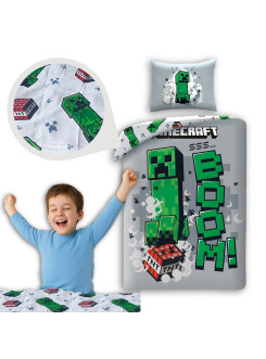 POŚCIEL 140x200 MINECRAFT CREEPER TNT BOOM