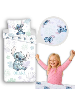 KOMPLET POŚCIELI 140x200 LILO I STITCH DISNEY BIAŁA OHANA