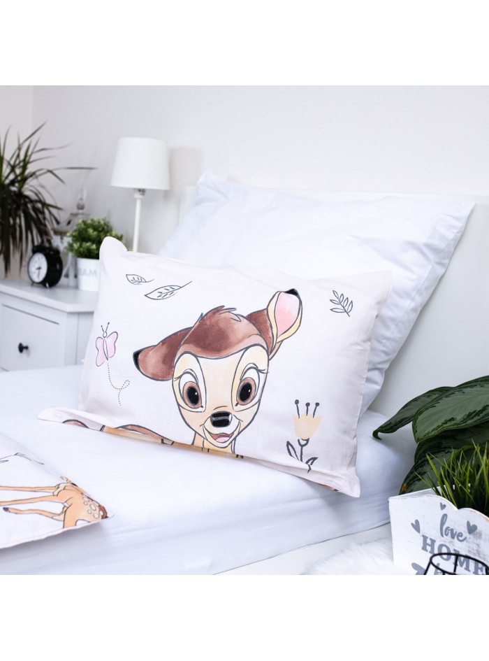 POŚCIEL DO ŁÓŻECZKA 100x135 JELONEK BAMBI BEŻOWA