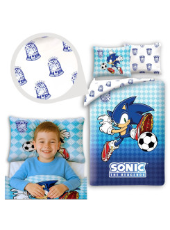 POŚCIEL 140x200 SUPER SONIC THE HEDGEHOG PIŁKARZ