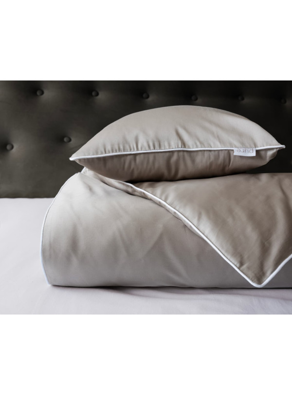 KOMPLET POŚCIELI 140x200 MAKOSATYNA PURE BEŻOWA