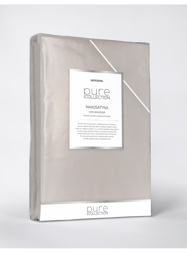 KOMPLET POŚCIELI 140x200 MAKOSATYNA PURE BEŻOWA