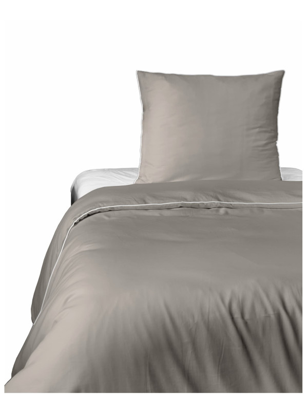 KOMPLET POŚCIELI 140x200 MAKOSATYNA PURE BEŻOWA