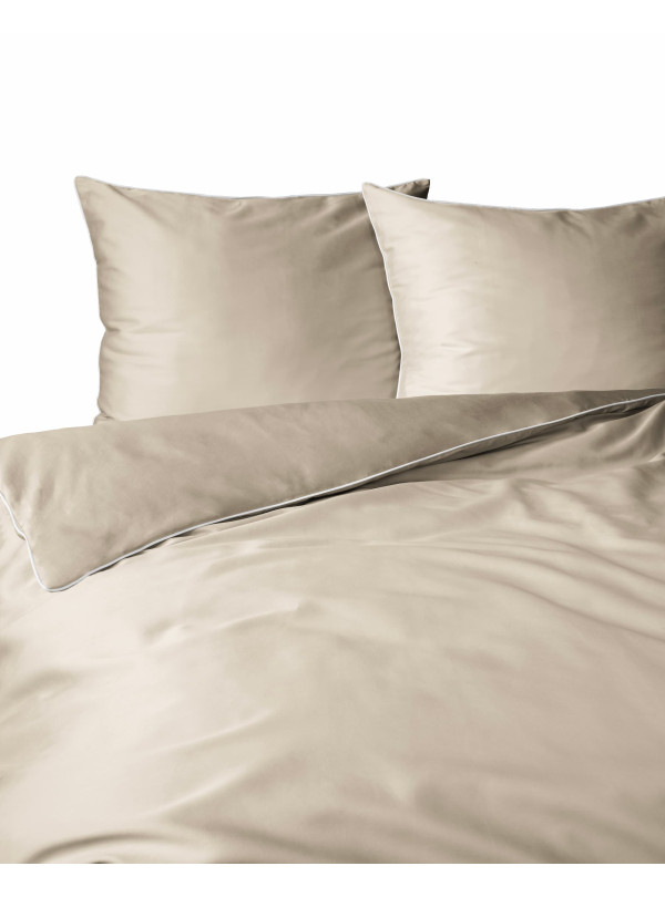 KOMPLET POŚCIELI PURE 180x200 MAKOSATYNA PIASKOWOBEŻOWA