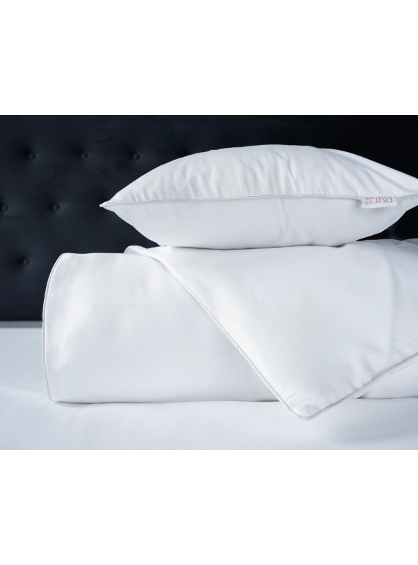 KOMPLET POŚCIELI 140x200 MAKOSATYNA PURE BIAŁA