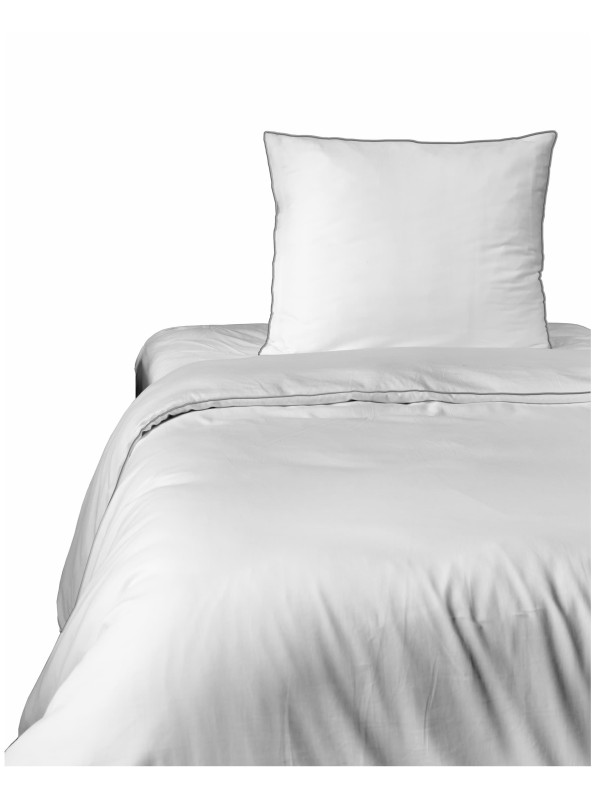 KOMPLET POŚCIELI 140x200 MAKOSATYNA PURE BIAŁA