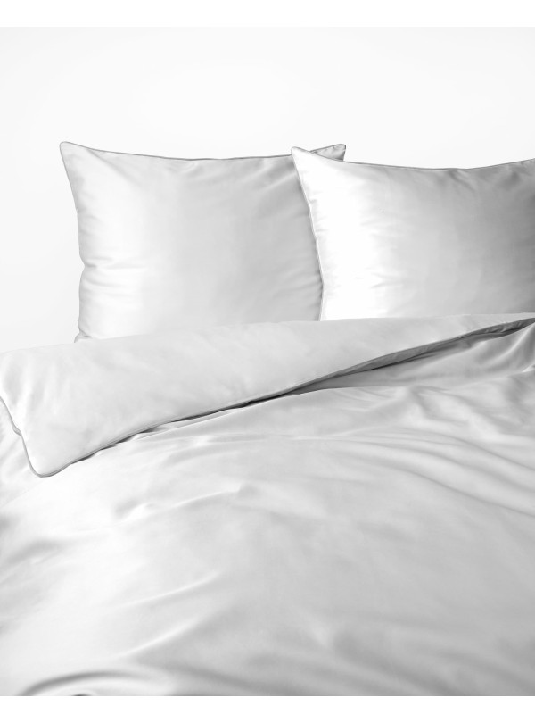 KOMPLET POŚCIELI PURE 160x200 MAKOSATYNA BIAŁA BIEL
