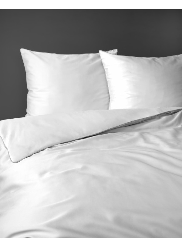 KOMPLET POŚCIELI PURE 160x200 MAKOSATYNA BIAŁA BIEL