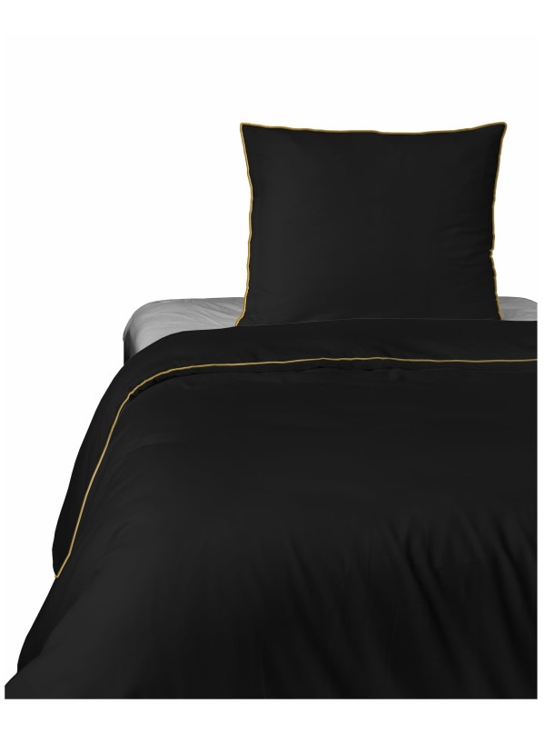 KOMPLET POŚCIELI 140x200 MAKOSATYNA PURE CZARNA