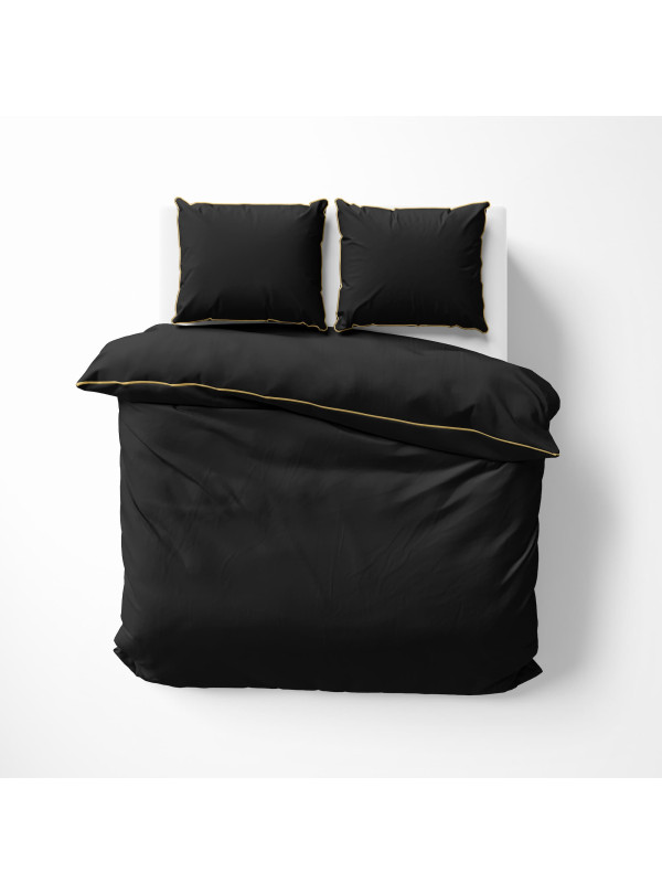 KOMPLET POŚCIELI 200x220 MAKOSATYNA PURE CZARNA