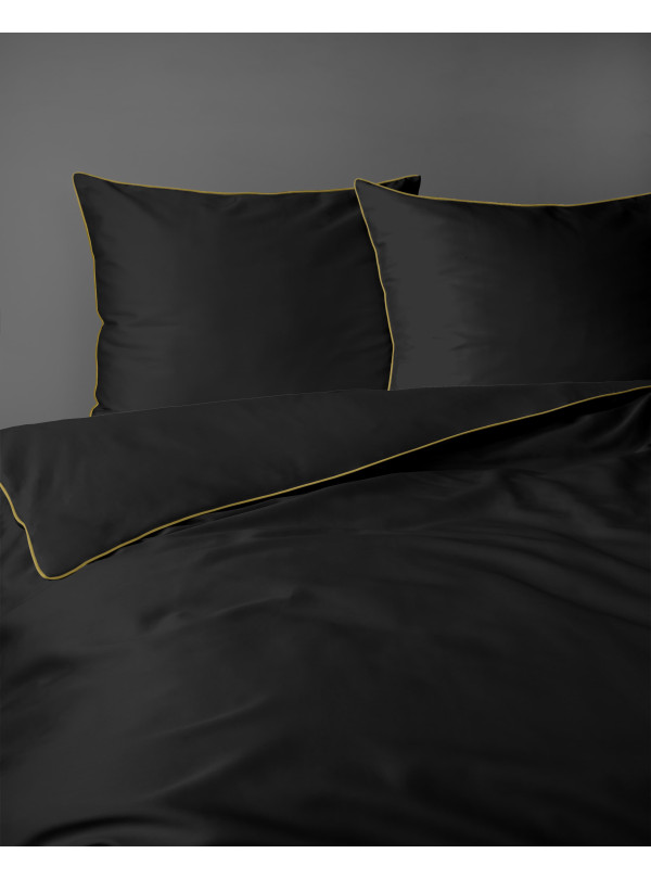 KOMPLET POŚCIELI 200x220 MAKOSATYNA PURE CZARNA